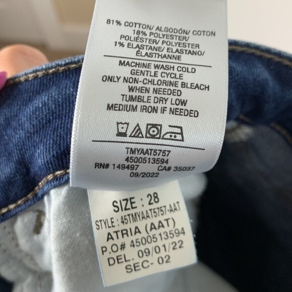 Joe’s Jeans Atria High Waisted Rise Dark Wash Stretch Ankle Skinny Jeans Sz 28 - Picture 9 of 11